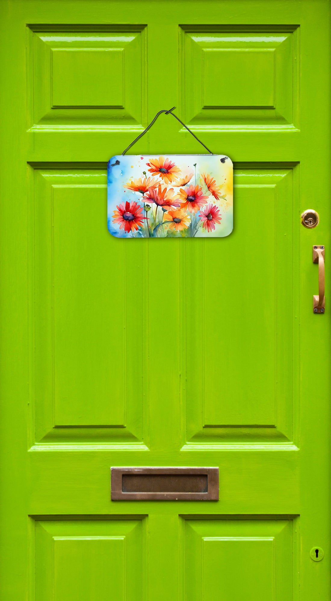 Gerbera Daisies in Watercolor Wall or Door Hanging Prints  the-store.com.