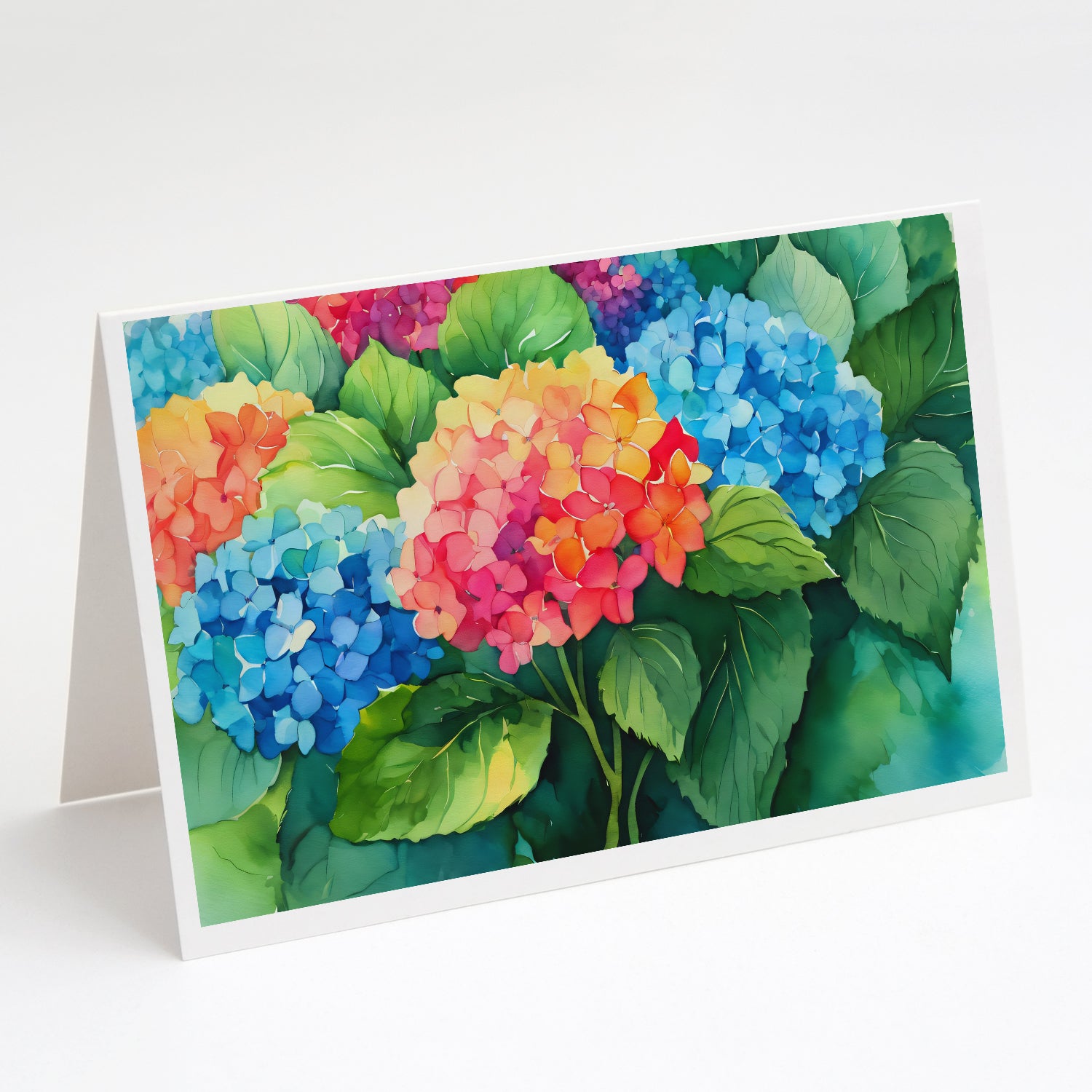 Buy this Hydrangeas in Watercolor Greeting Cards and Envelopes Pack of 8