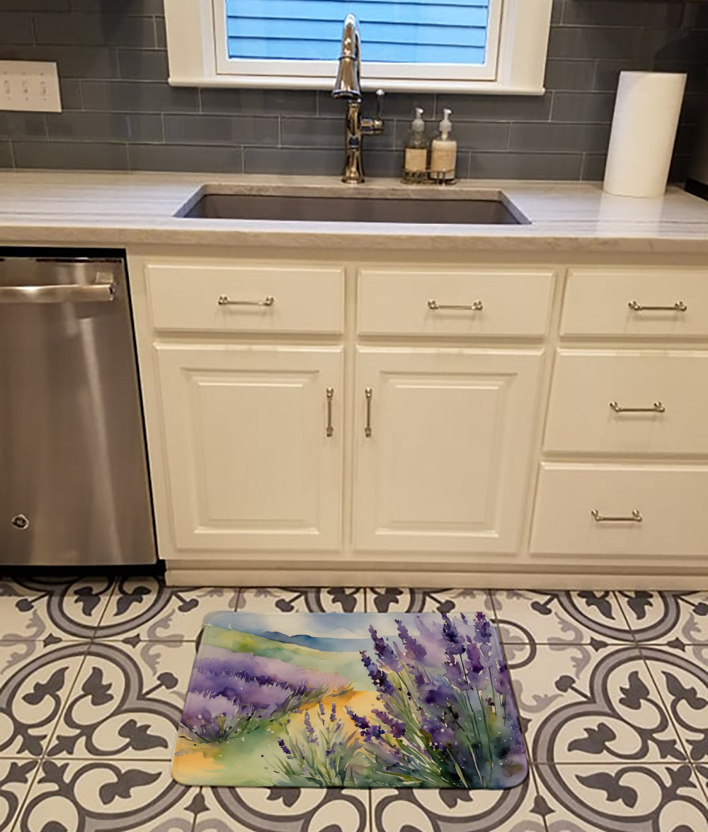 Buy this Lavender in Watercolor Memory Foam Kitchen Mat