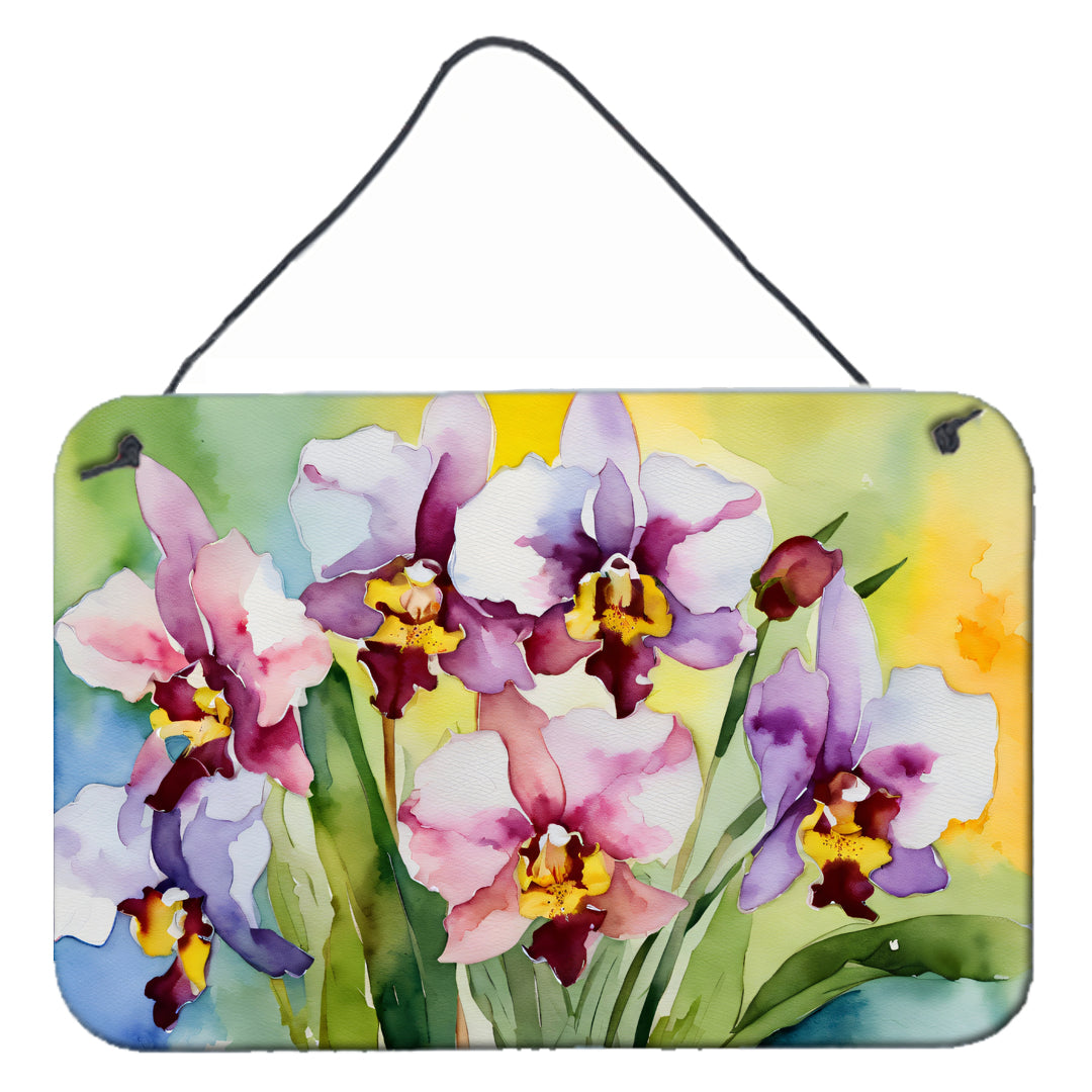 Buy this Orchids in Watercolor Wall or Door Hanging Prints