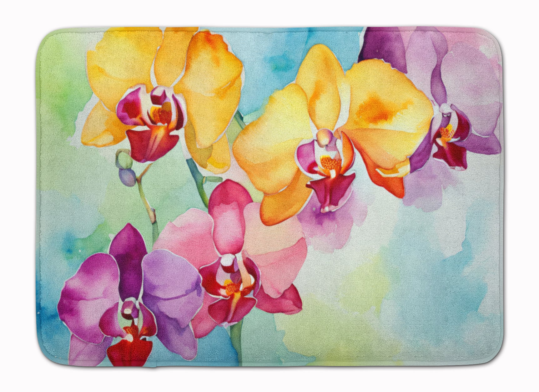 Buy this Orchids in Watercolor Memory Foam Kitchen Mat