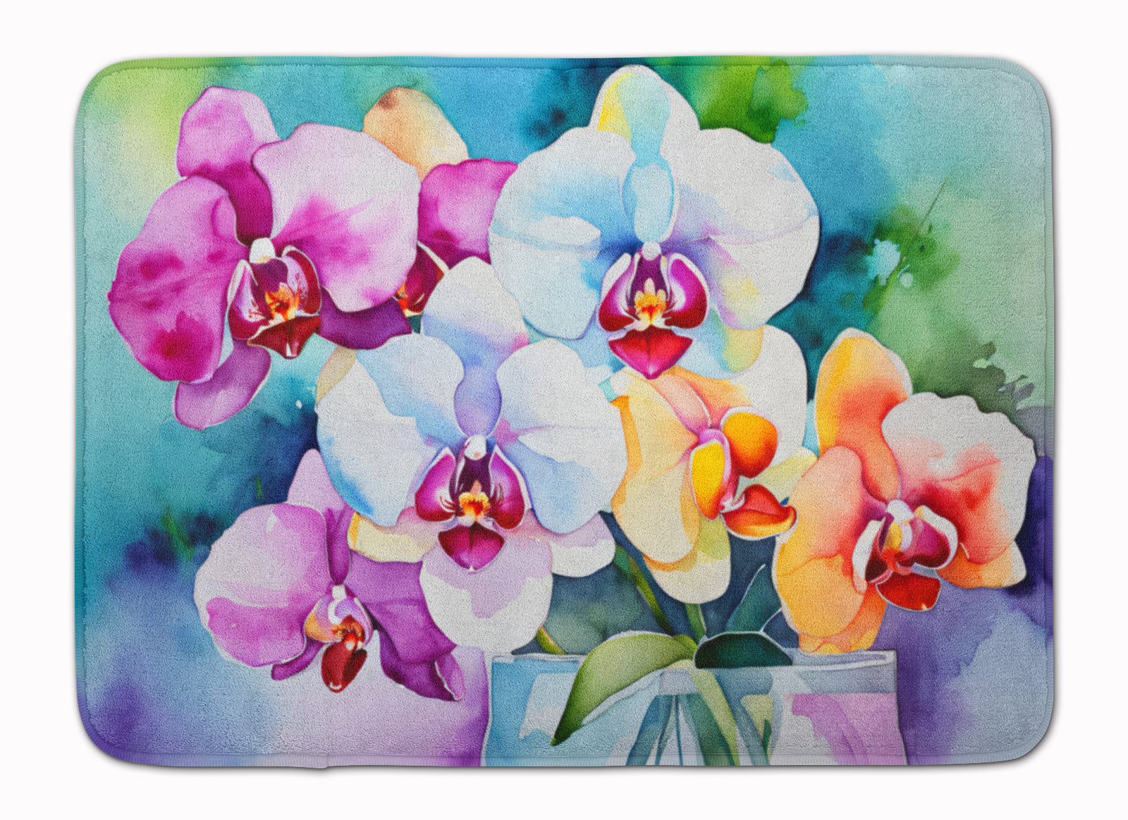 Buy this Orchids in Watercolor Memory Foam Kitchen Mat