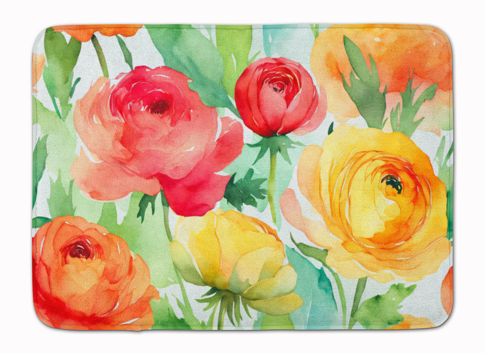 Buy this Ranunculus in Watercolor Memory Foam Kitchen Mat