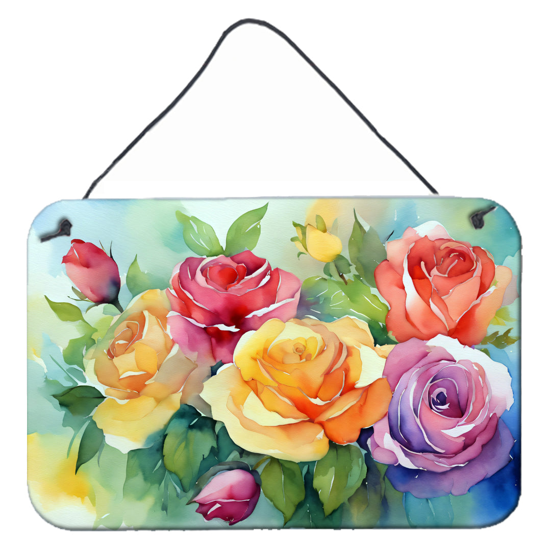 Buy this Roses in Watercolor Wall or Door Hanging Prints