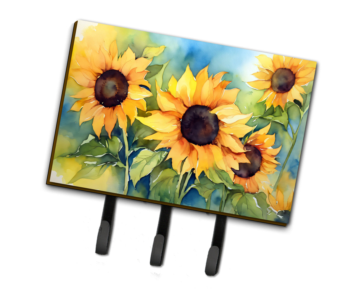 Buy this Sunflowers in Watercolor Leash or Key Holder