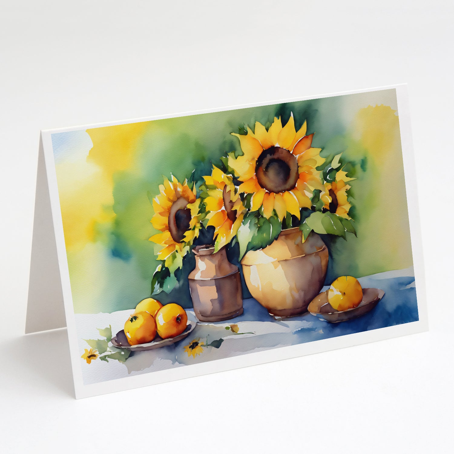 Buy this Sunflowers in Watercolor Greeting Cards and Envelopes Pack of 8