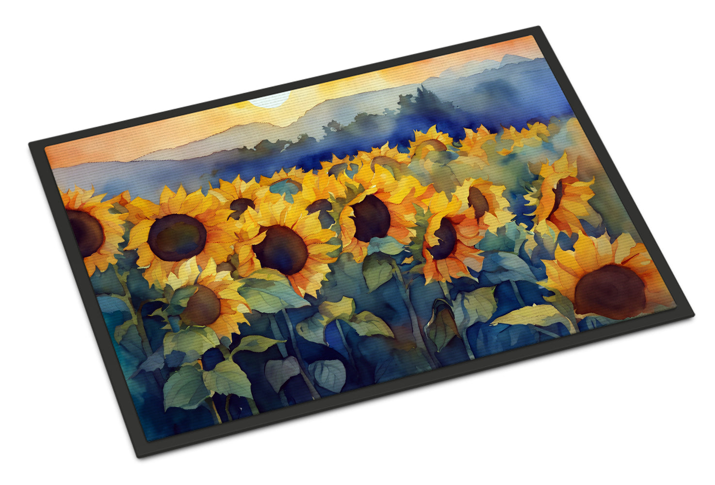 Buy this Sunflowers in Watercolor Indoor or Outdoor Mat 24x36