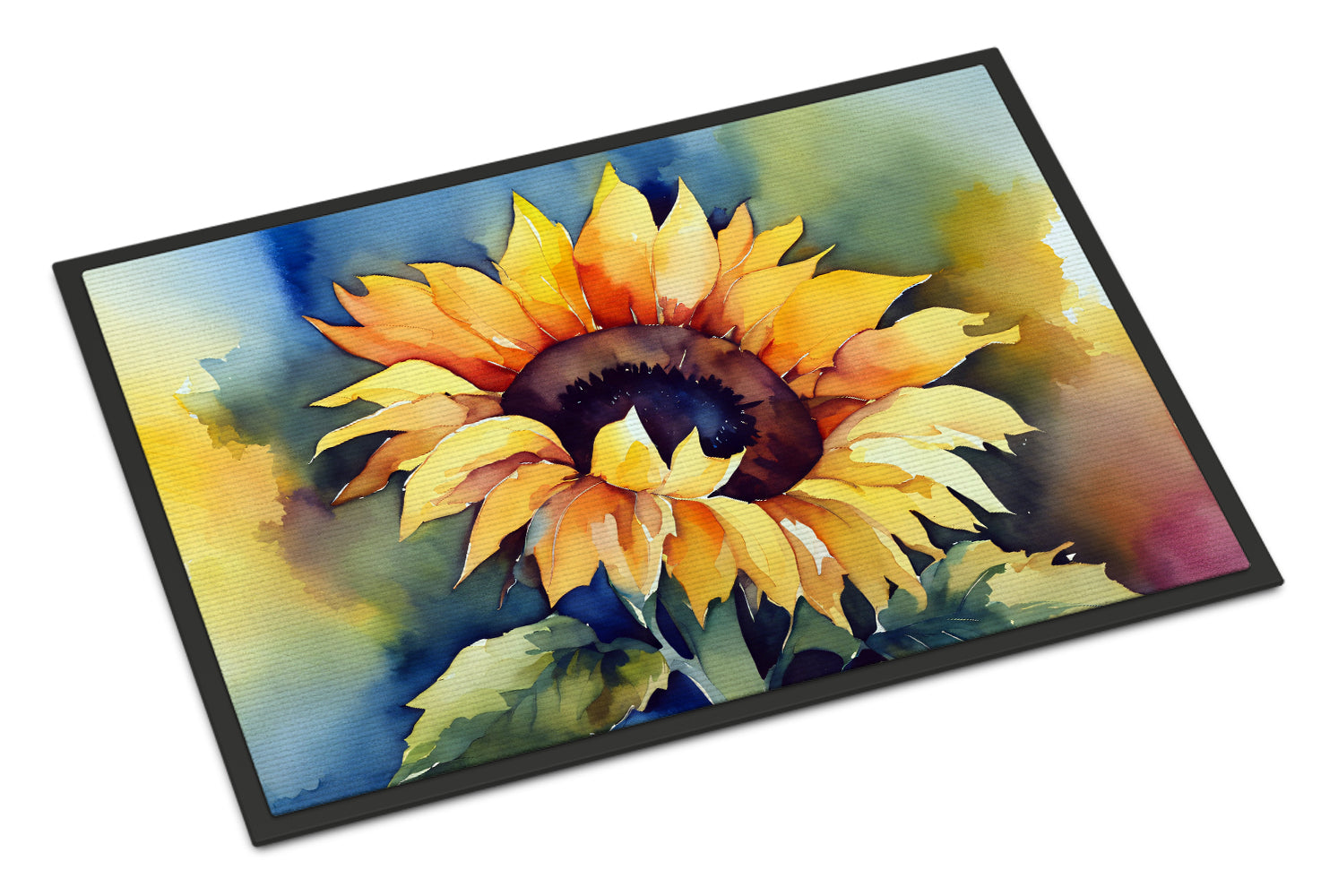 Buy this Sunflowers in Watercolor Indoor or Outdoor Mat 24x36