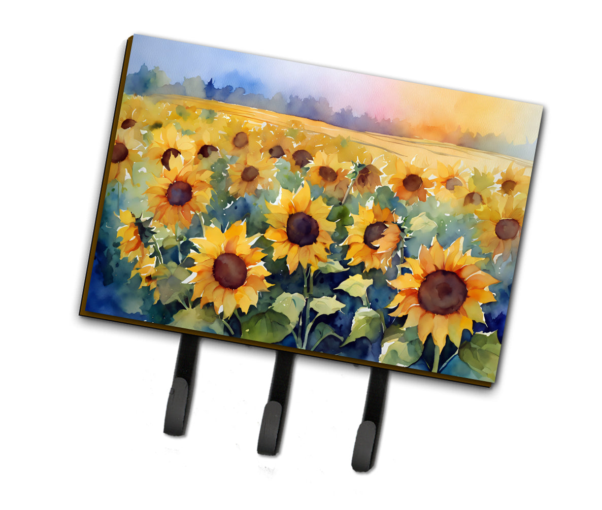 Buy this Sunflowers in Watercolor Leash or Key Holder