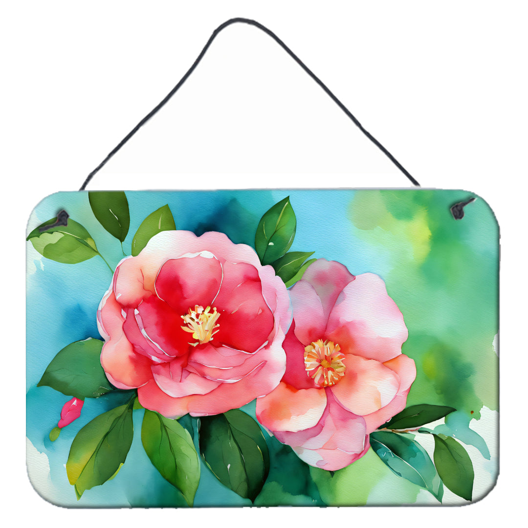 Buy this Alabama Camellia in Watercolor Wall or Door Hanging Prints