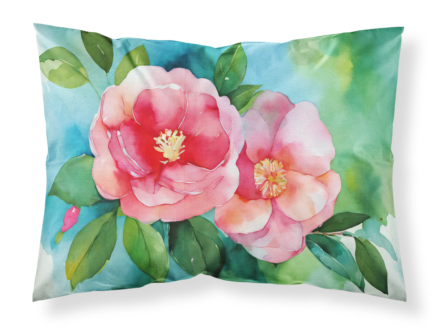 Buy this Alabama Camellia in Watercolor Fabric Standard Pillowcase