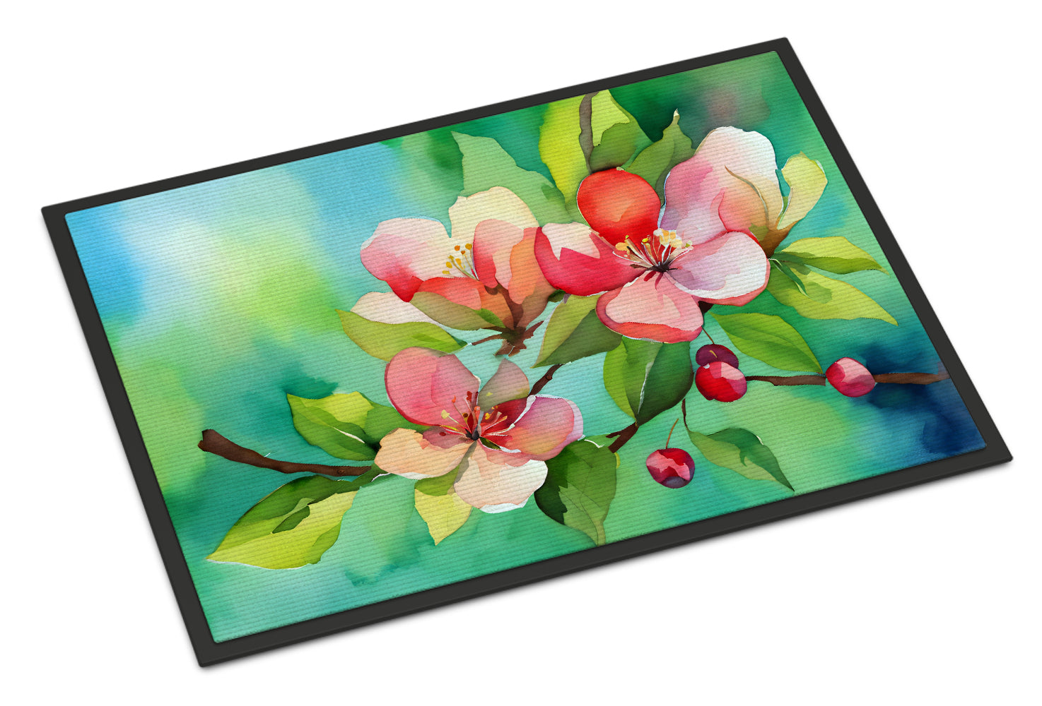 Buy this Arkansas Apple Blossom in Watercolor Indoor or Outdoor Mat 24x36