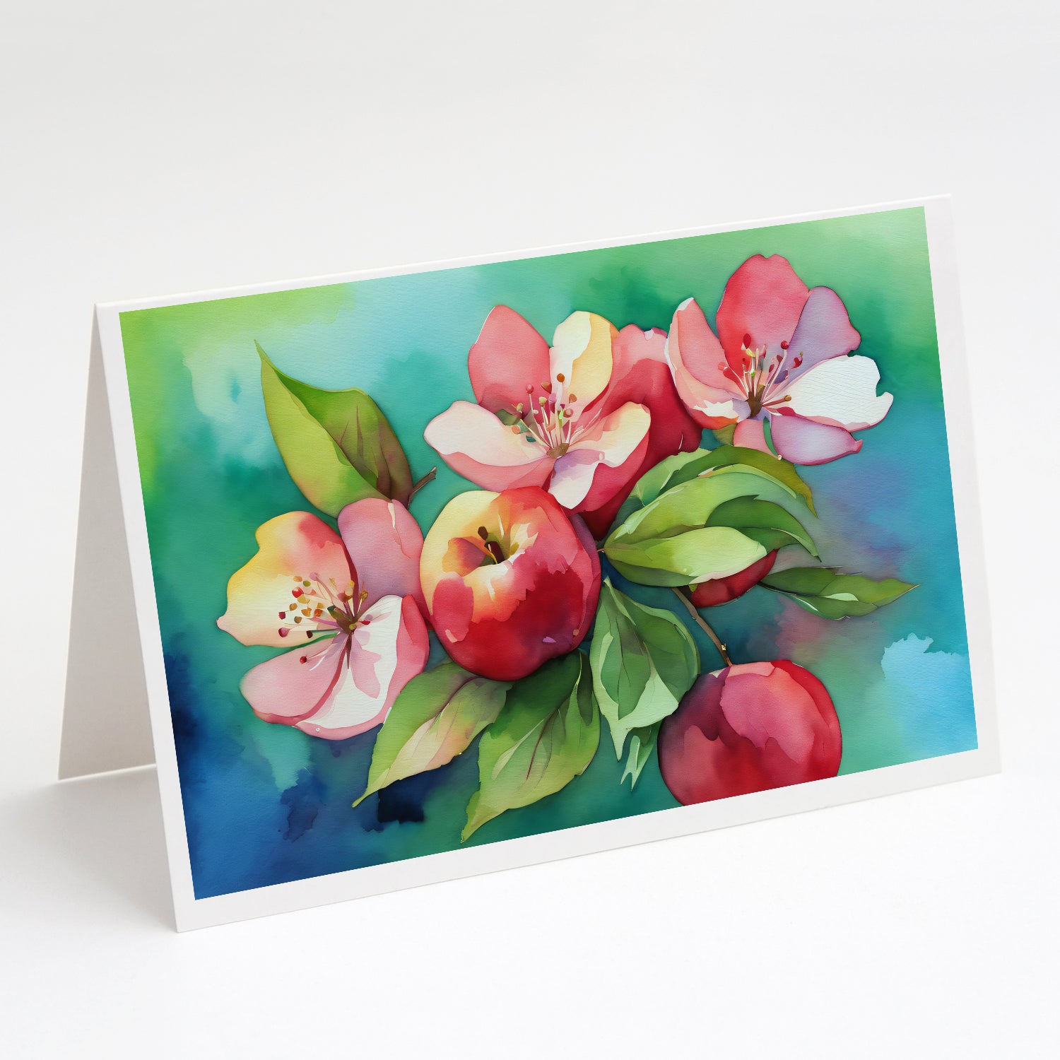 Buy this Arkansas Apple Blossom in Watercolor Greeting Cards and Envelopes Pack of 8