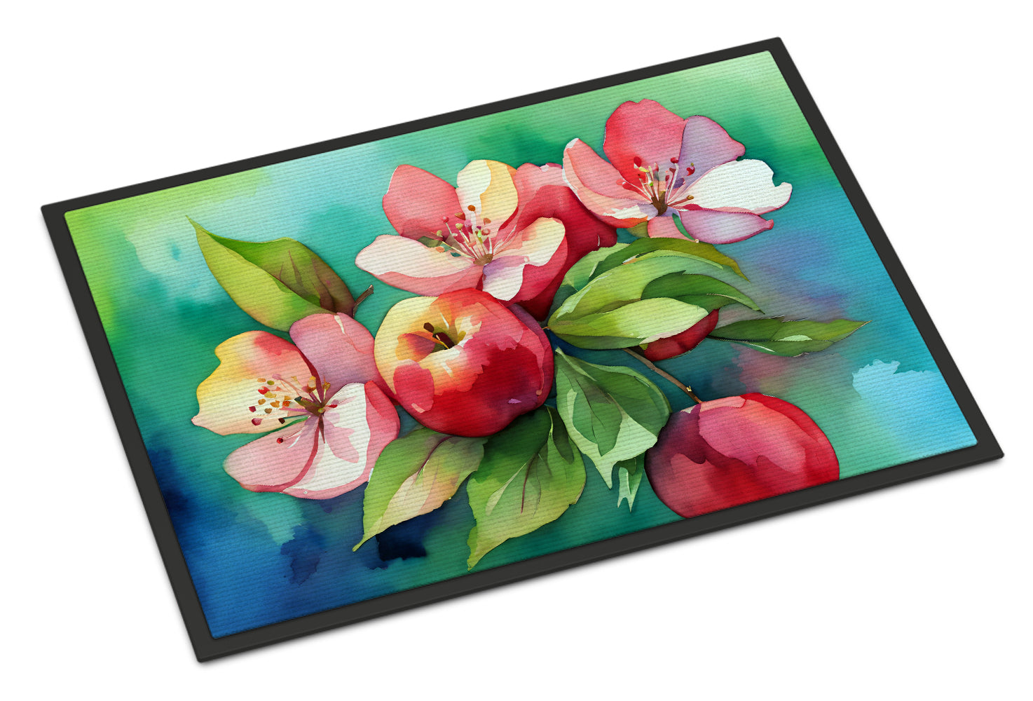 Buy this Arkansas Apple Blossom in Watercolor Doormat 18x27