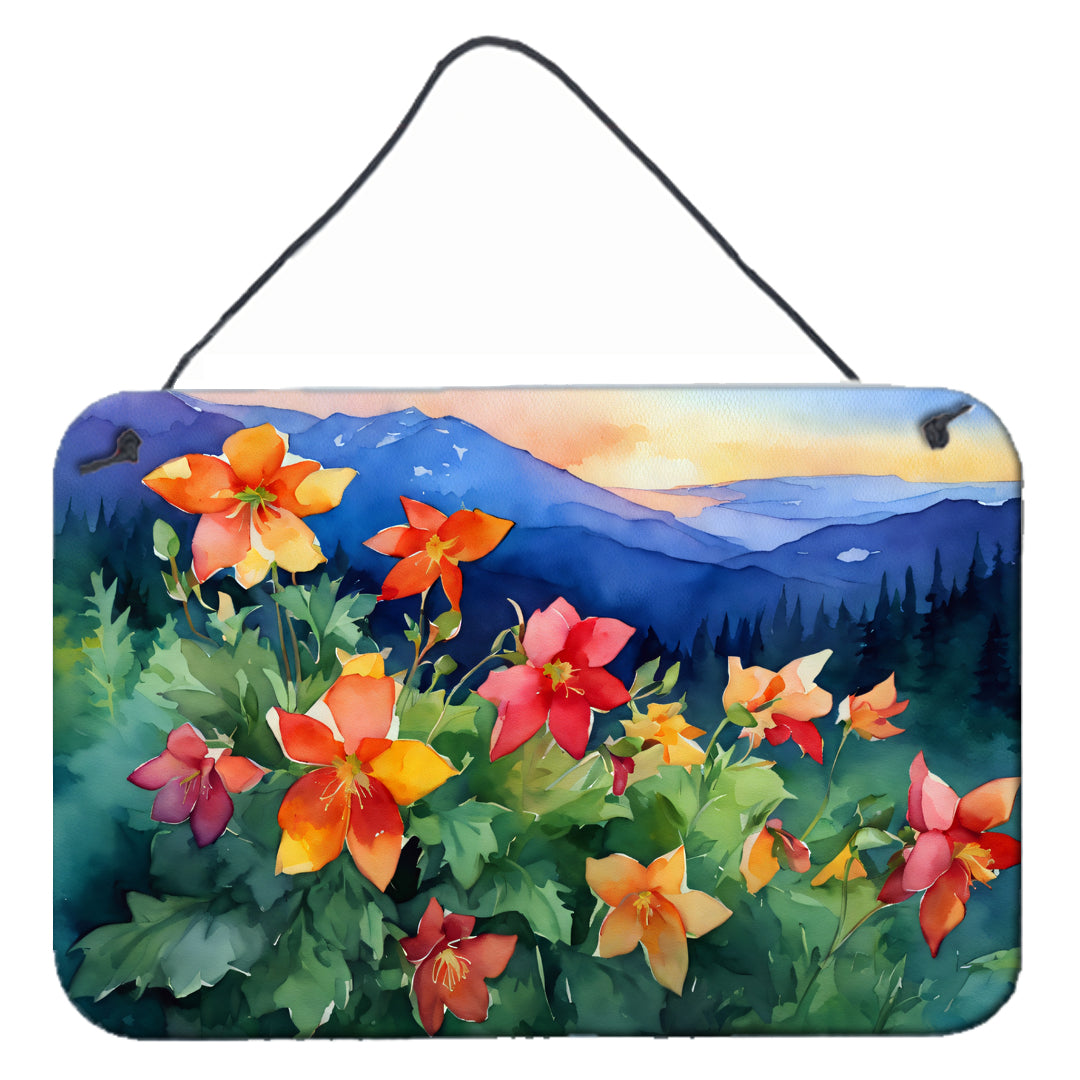 Buy this Colorado Rocky Mountain Columbine in Watercolor Wall or Door Hanging Prints