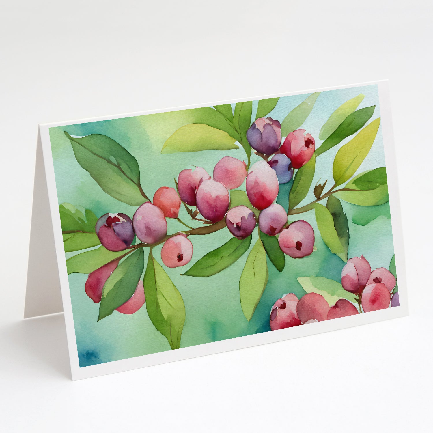 Buy this Connecticut Mountain Laurels in Watercolor Greeting Cards and Envelopes Pack of 8