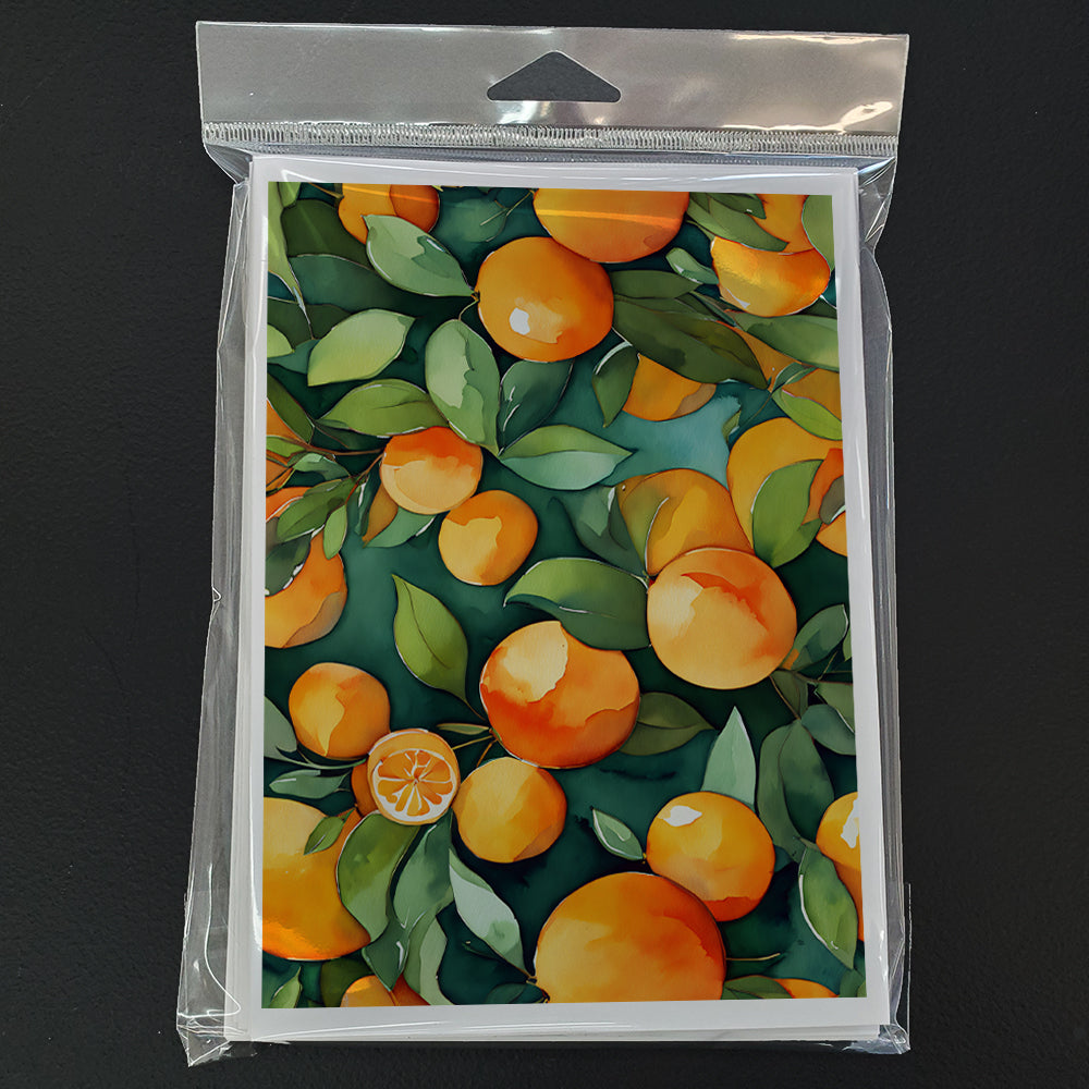 Florida Orange Blossom in Watercolor Greeting Cards and Envelopes Pack of 8  the-store.com.
