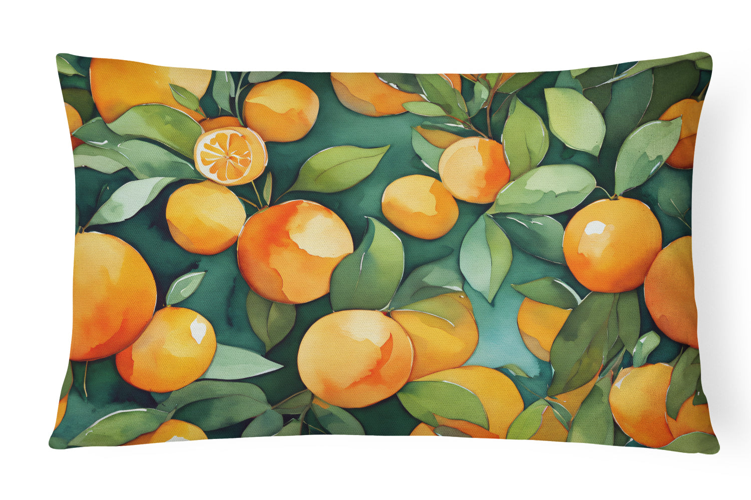 Buy this Florida Orange Blossom in Watercolor Fabric Decorative Pillow