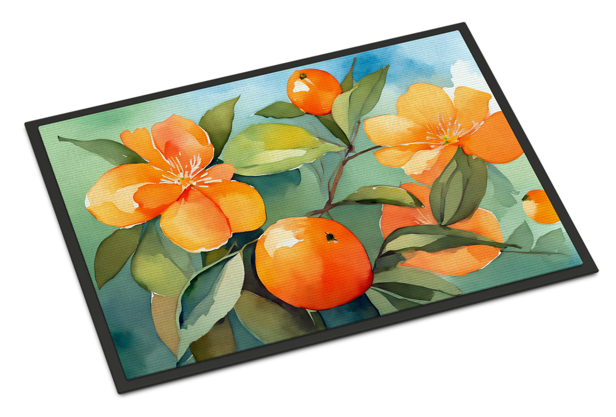 Buy this Florida Orange Blossom in Watercolor Indoor or Outdoor Mat 24x36