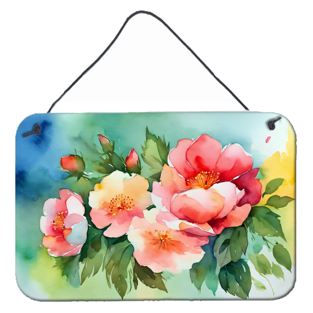 Buy this Georgia Cherokee Rose in Watercolor Wall or Door Hanging Prints