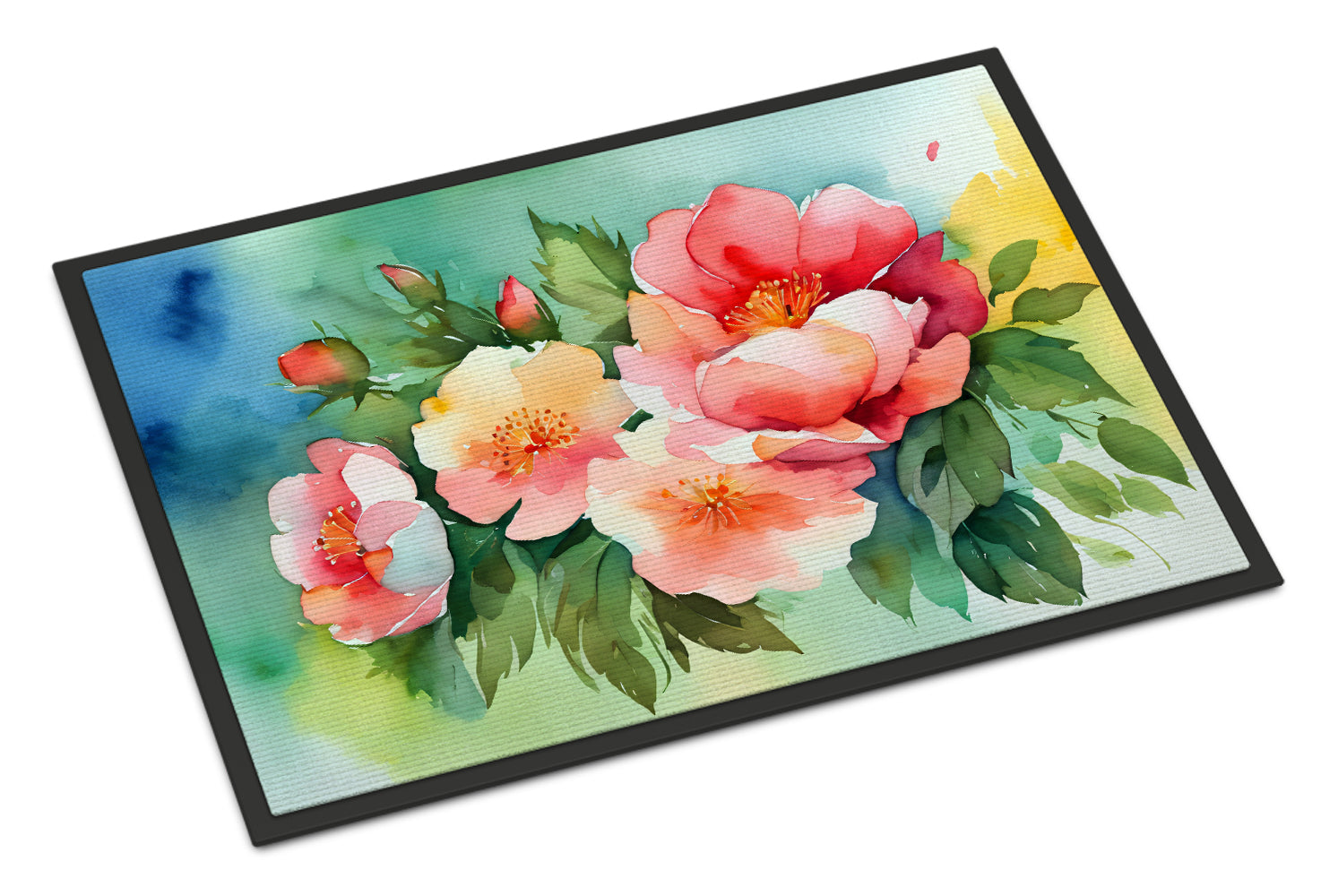 Buy this Georgia Cherokee Rose in Watercolor Indoor or Outdoor Mat 24x36