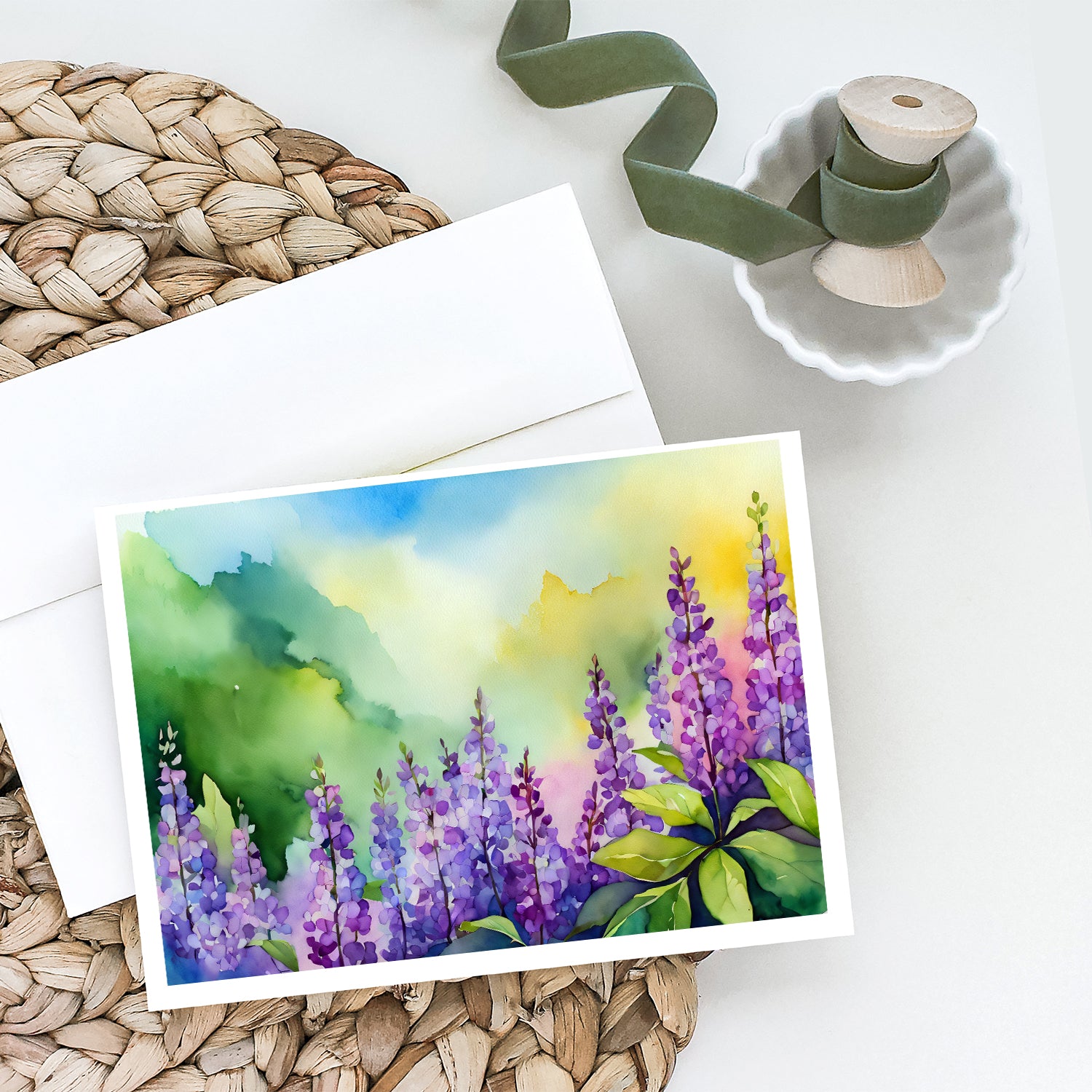 Buy this Idaho Syringa in Watercolor Greeting Cards and Envelopes Pack of 8