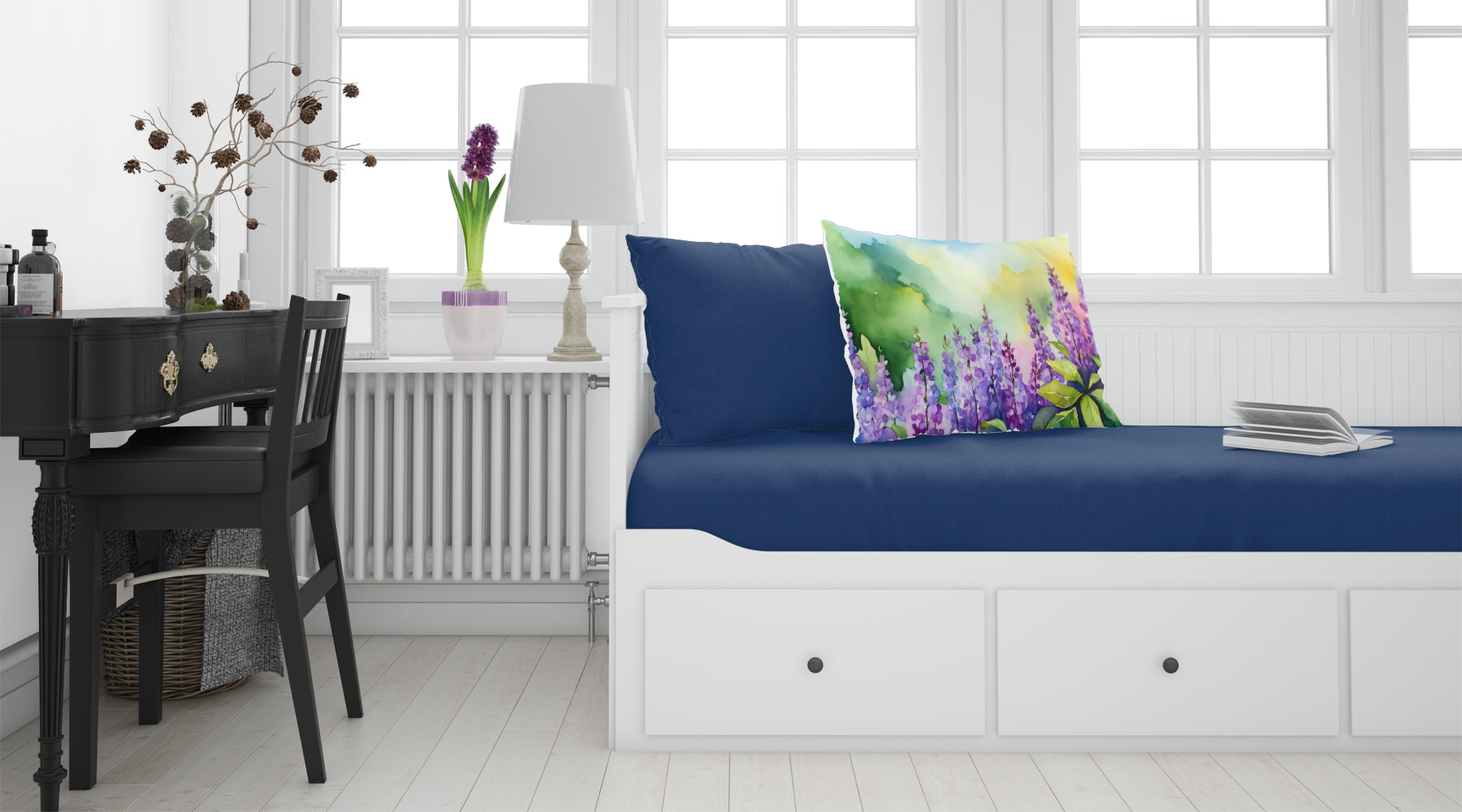 Buy this Idaho Syringa in Watercolor Fabric Standard Pillowcase