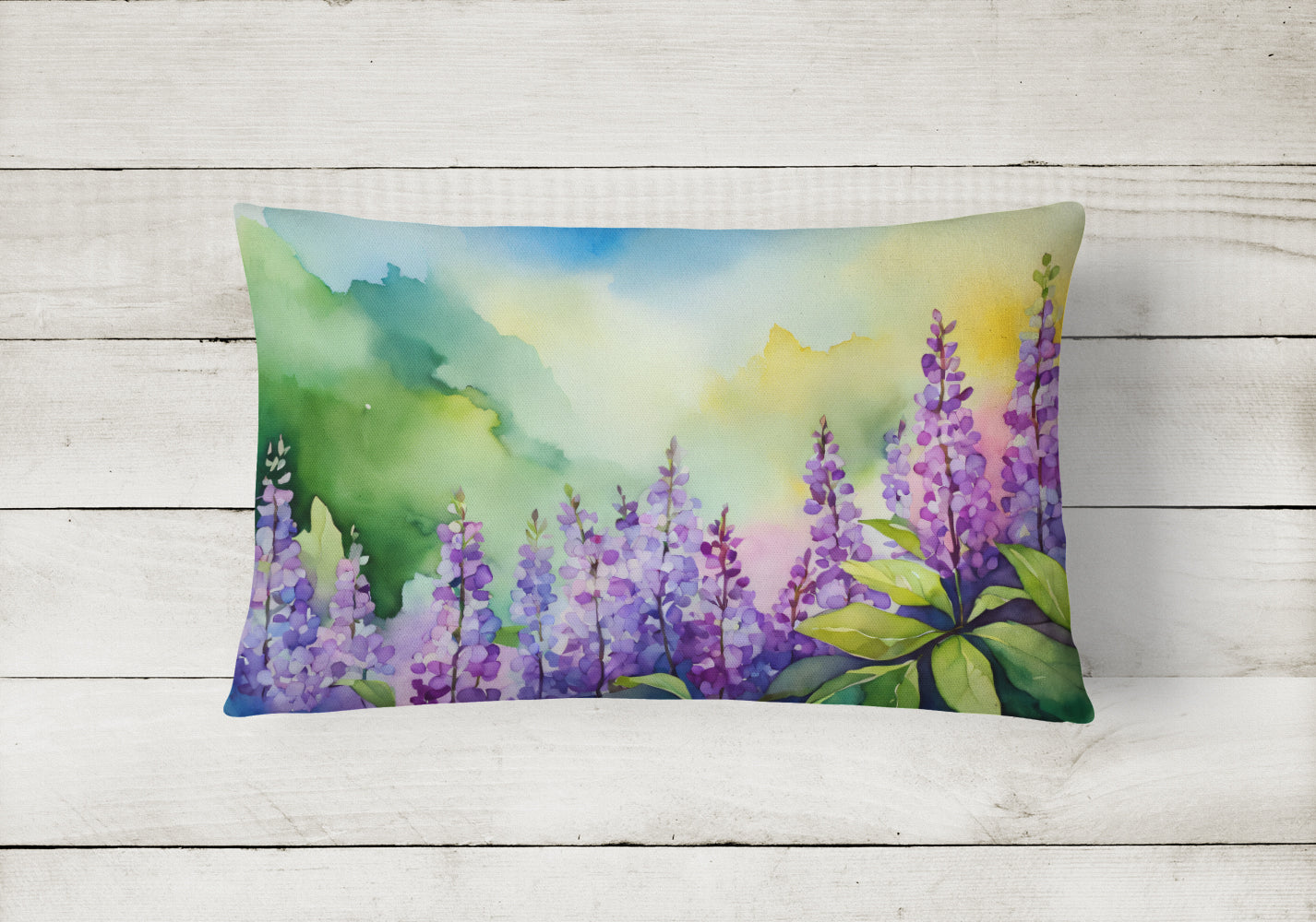 Buy this Idaho Syringa in Watercolor Fabric Decorative Pillow