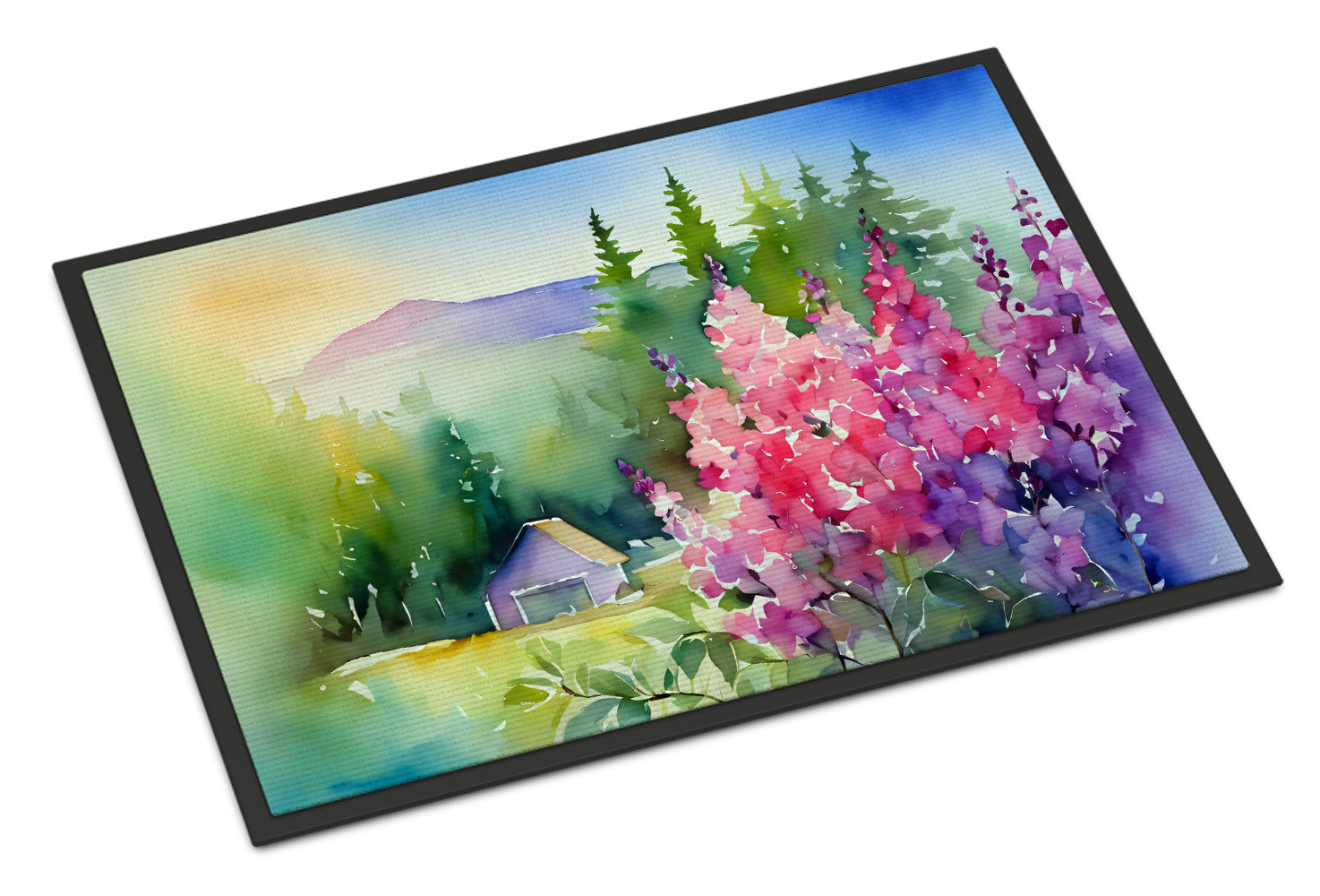 Buy this Idaho Syringa in Watercolor Indoor or Outdoor Mat 24x36