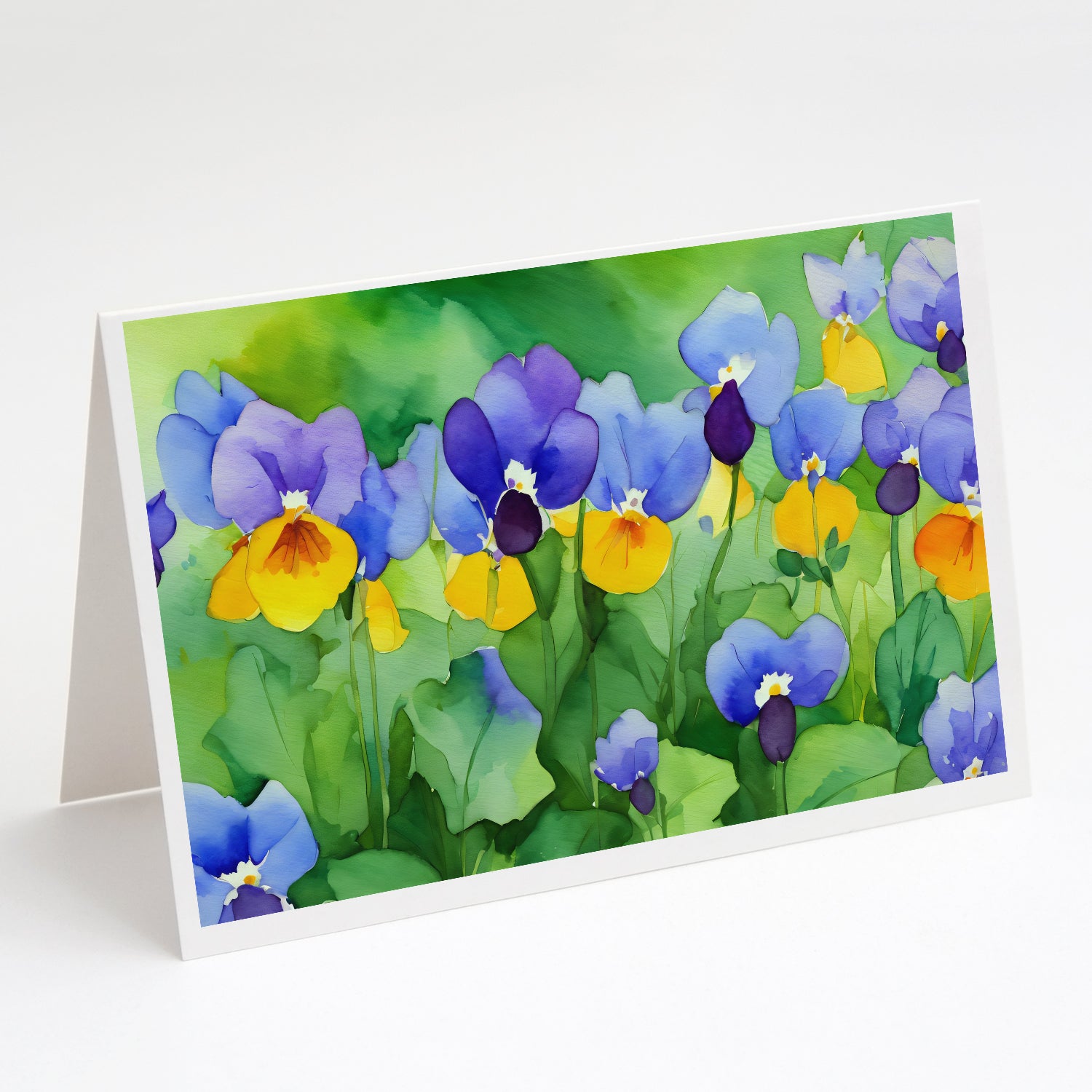 Buy this Illinois Violet in Watercolor Greeting Cards and Envelopes Pack of 8