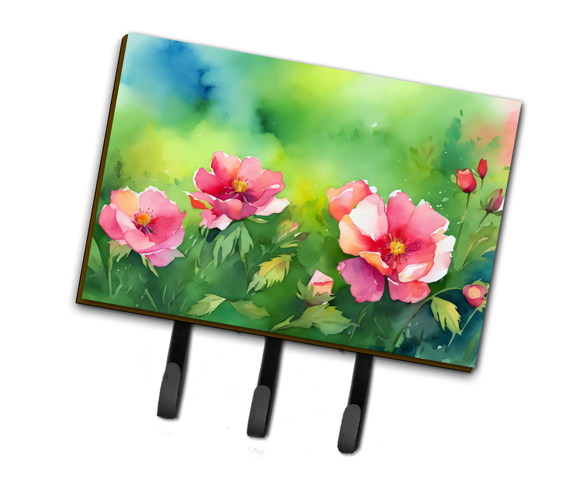 Buy this Iowa Wild Prairie Roses in Watercolor Leash or Key Holder