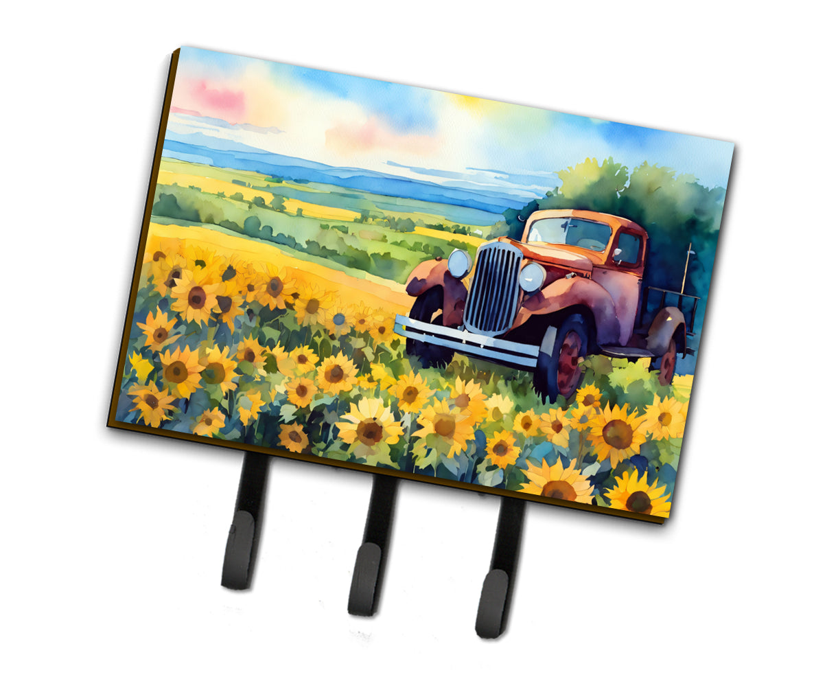 Buy this Kansas Sunflowers in Watercolor Leash or Key Holder