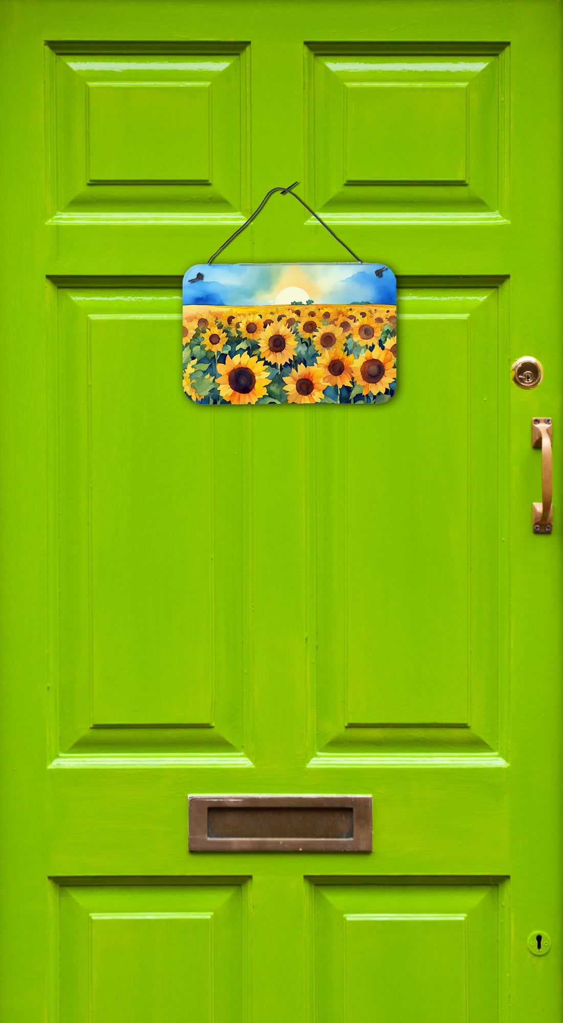 Kansas Sunflowers in Watercolor Wall or Door Hanging Prints  the-store.com.