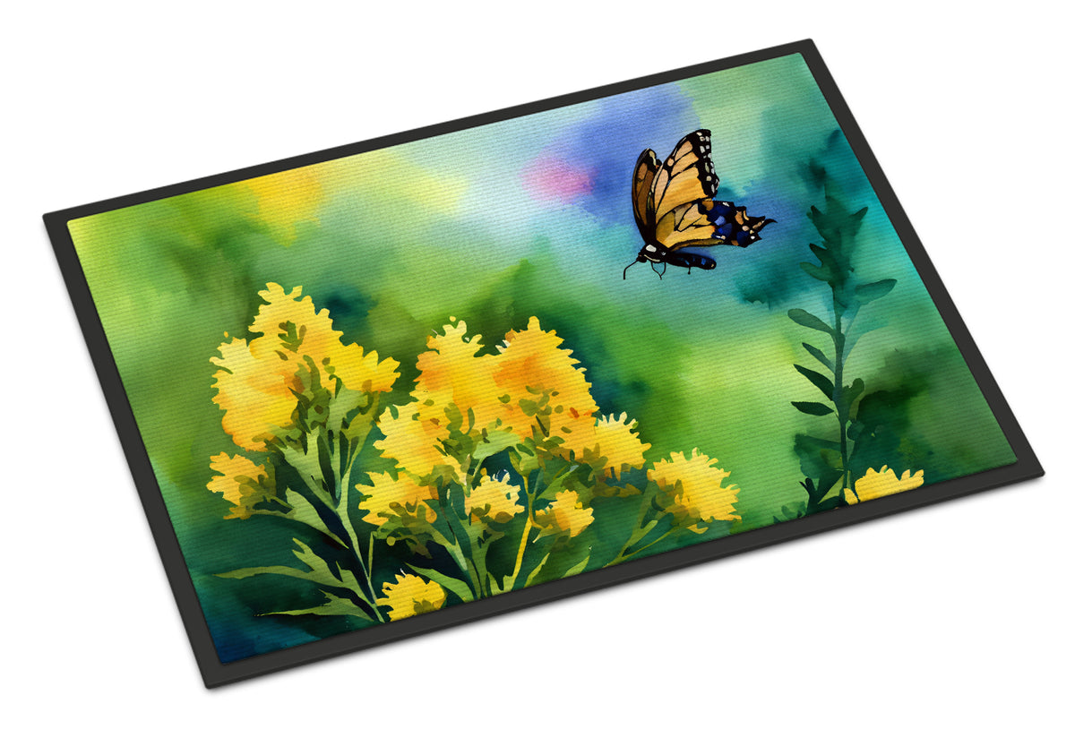 Buy this Kentucky Goldenrod in Watercolor Indoor or Outdoor Mat 24x36