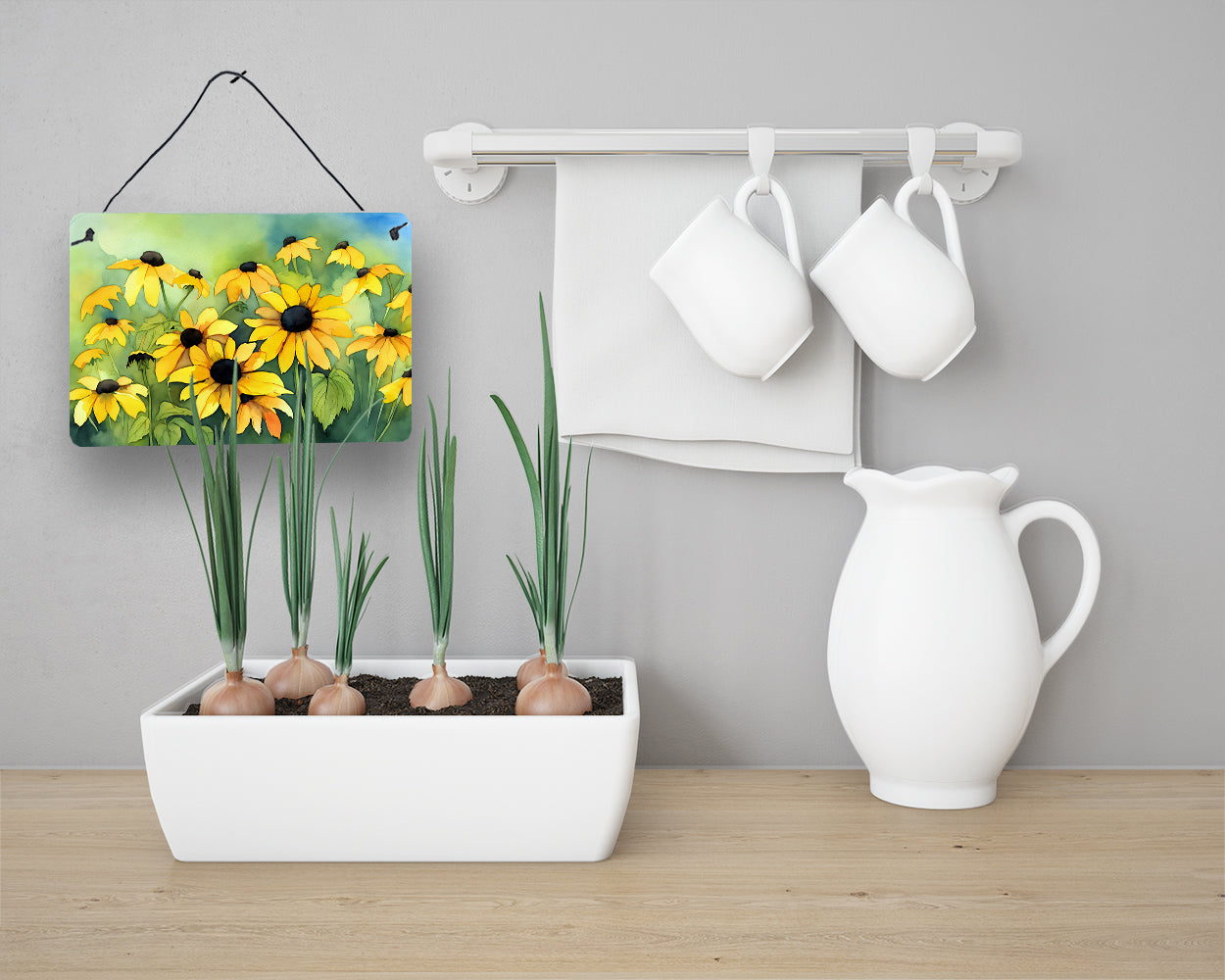 Maryland Black-Eyed Susans in Watercolor Wall or Door Hanging Prints  the-store.com.