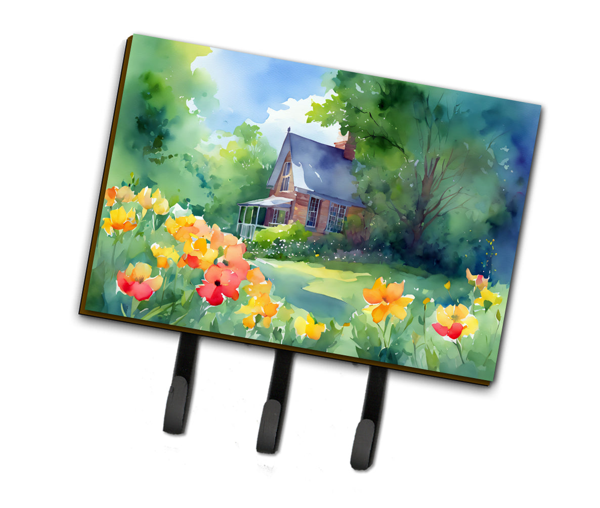 Buy this Massachusetts Mayflowers in Watercolor Leash or Key Holder