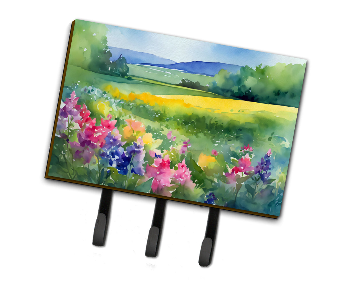 Buy this Massachusetts Mayflowers in Watercolor Leash or Key Holder