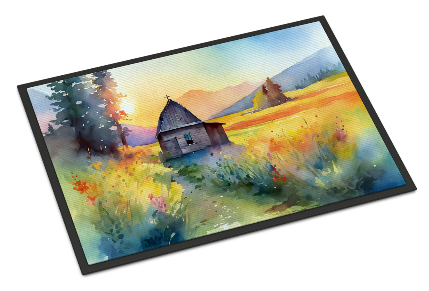 Buy this Montana Bitterroot in Watercolor Indoor or Outdoor Mat 24x36