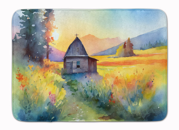 Buy this Montana Bitterroot in Watercolor Memory Foam Kitchen Mat