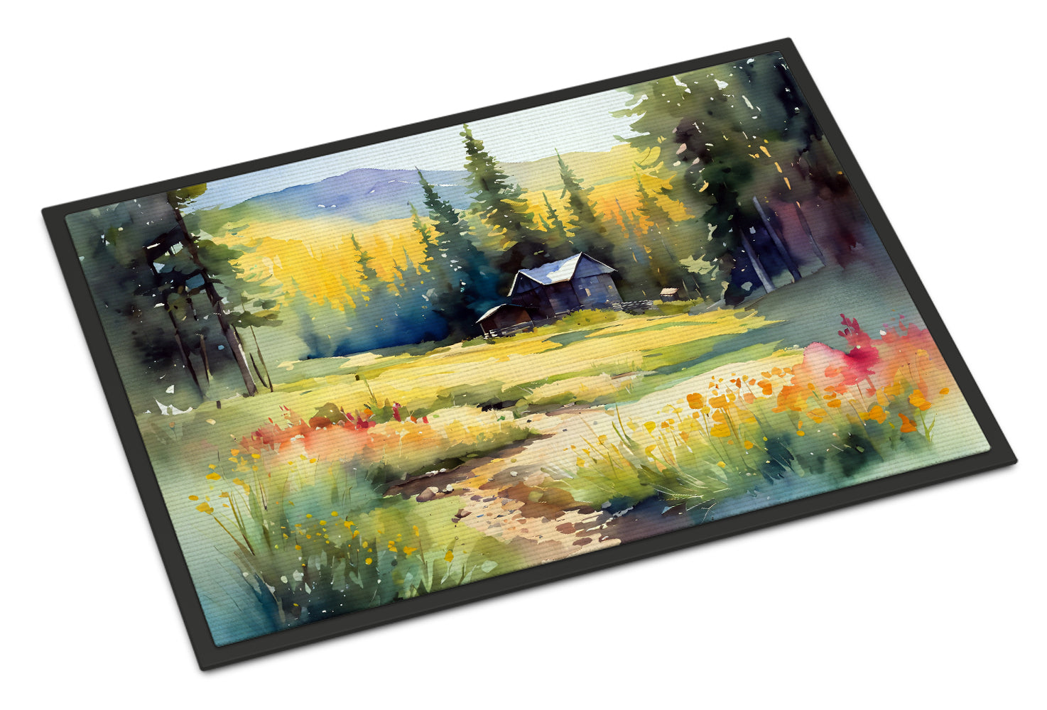 Buy this Montana Bitterroot in Watercolor Indoor or Outdoor Mat 24x36