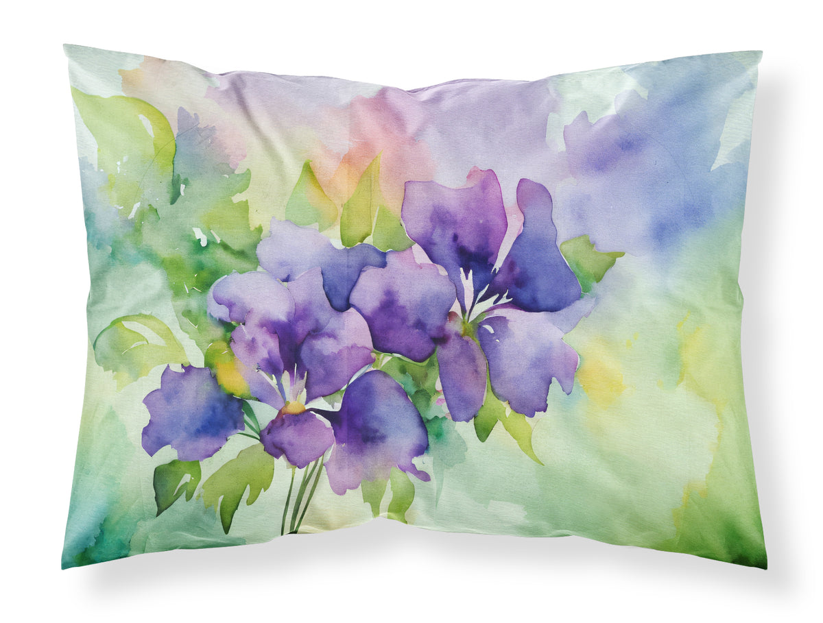 Buy this New Jersey Violet in Watercolor Fabric Standard Pillowcase