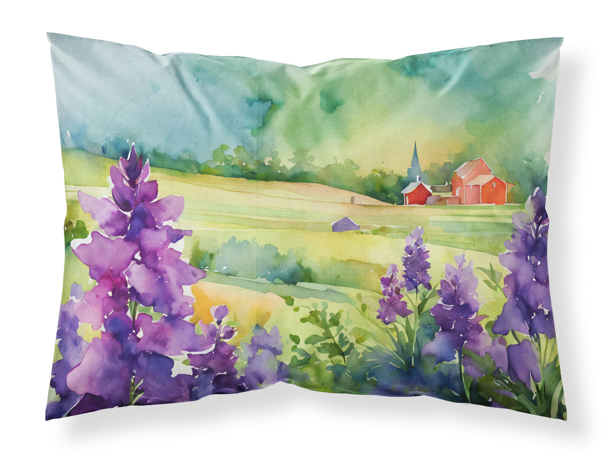 Buy this New Jersey Violet in Watercolor Fabric Standard Pillowcase