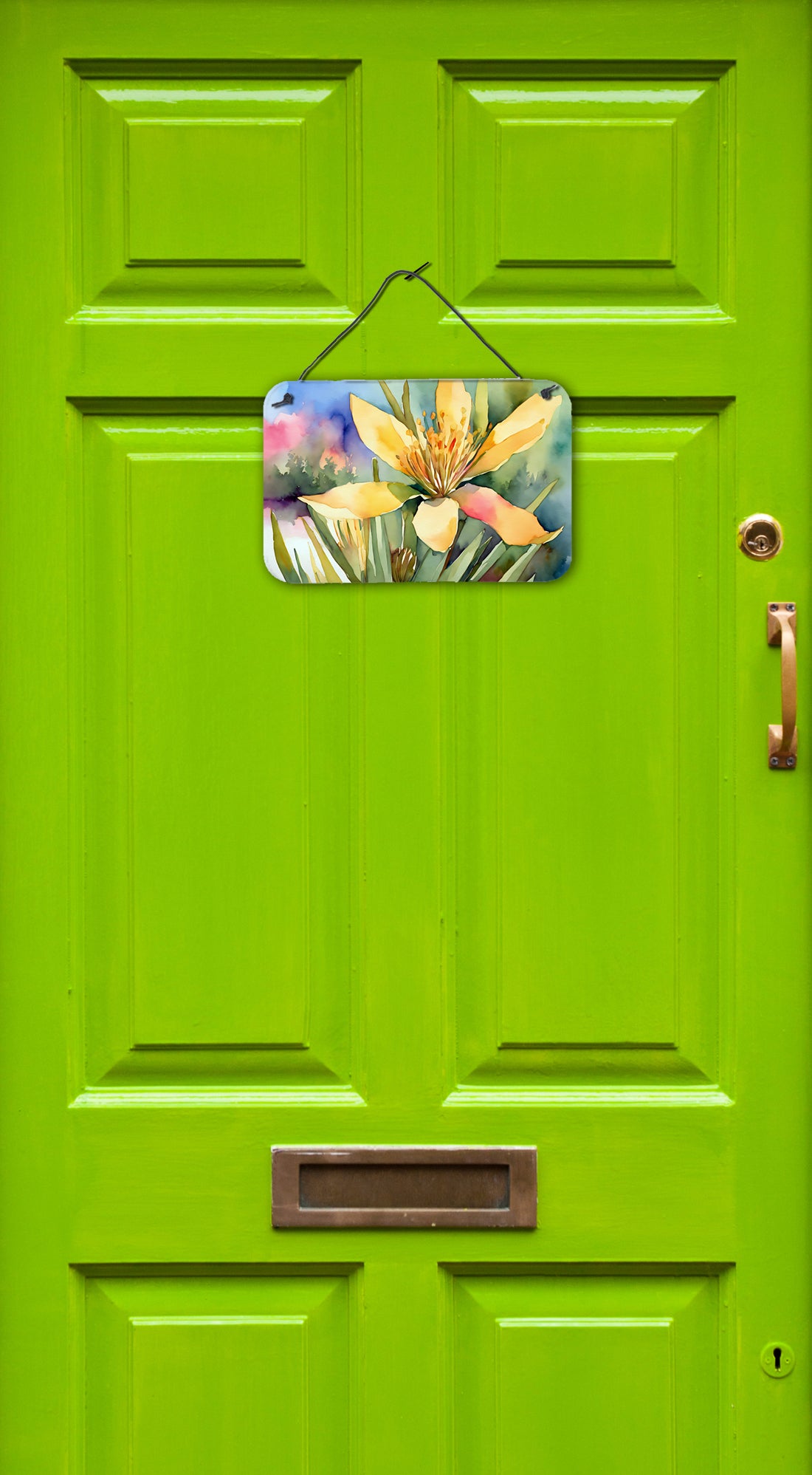 New Mexico Yucca Flower in Watercolor Wall or Door Hanging Prints  the-store.com.