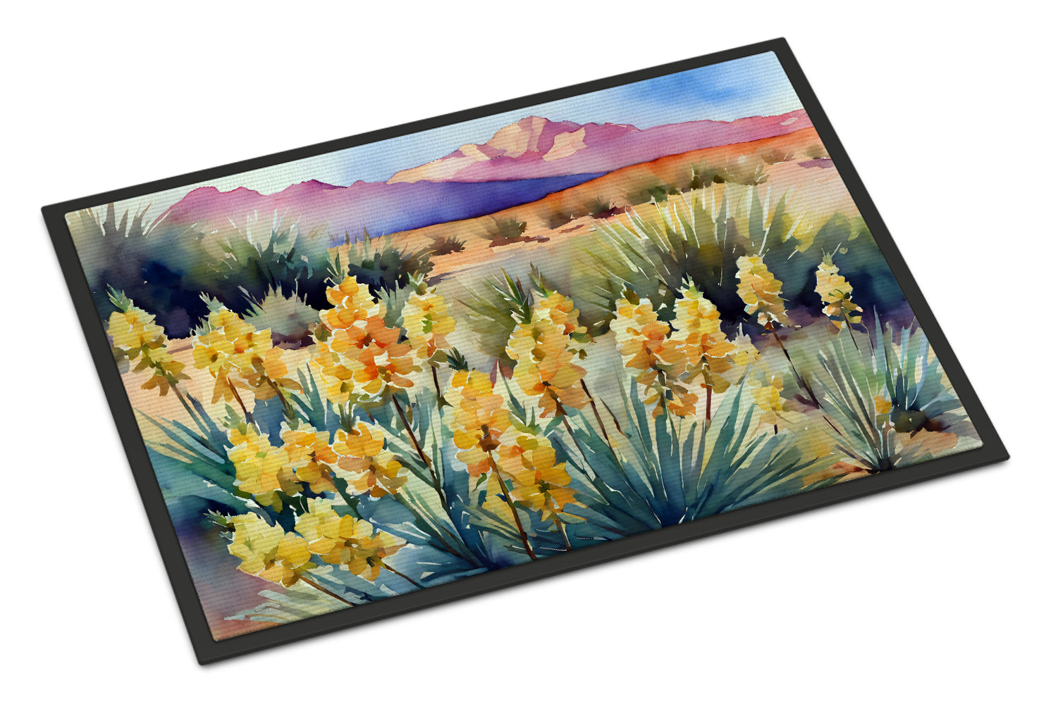 Buy this New Mexico Yucca Flower in Watercolor Indoor or Outdoor Mat 24x36