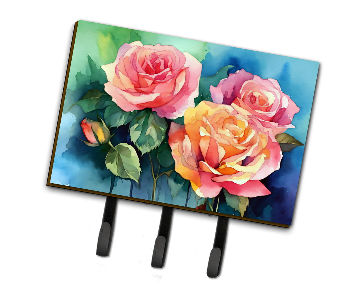 Buy this New York Roses in Watercolor Leash or Key Holder