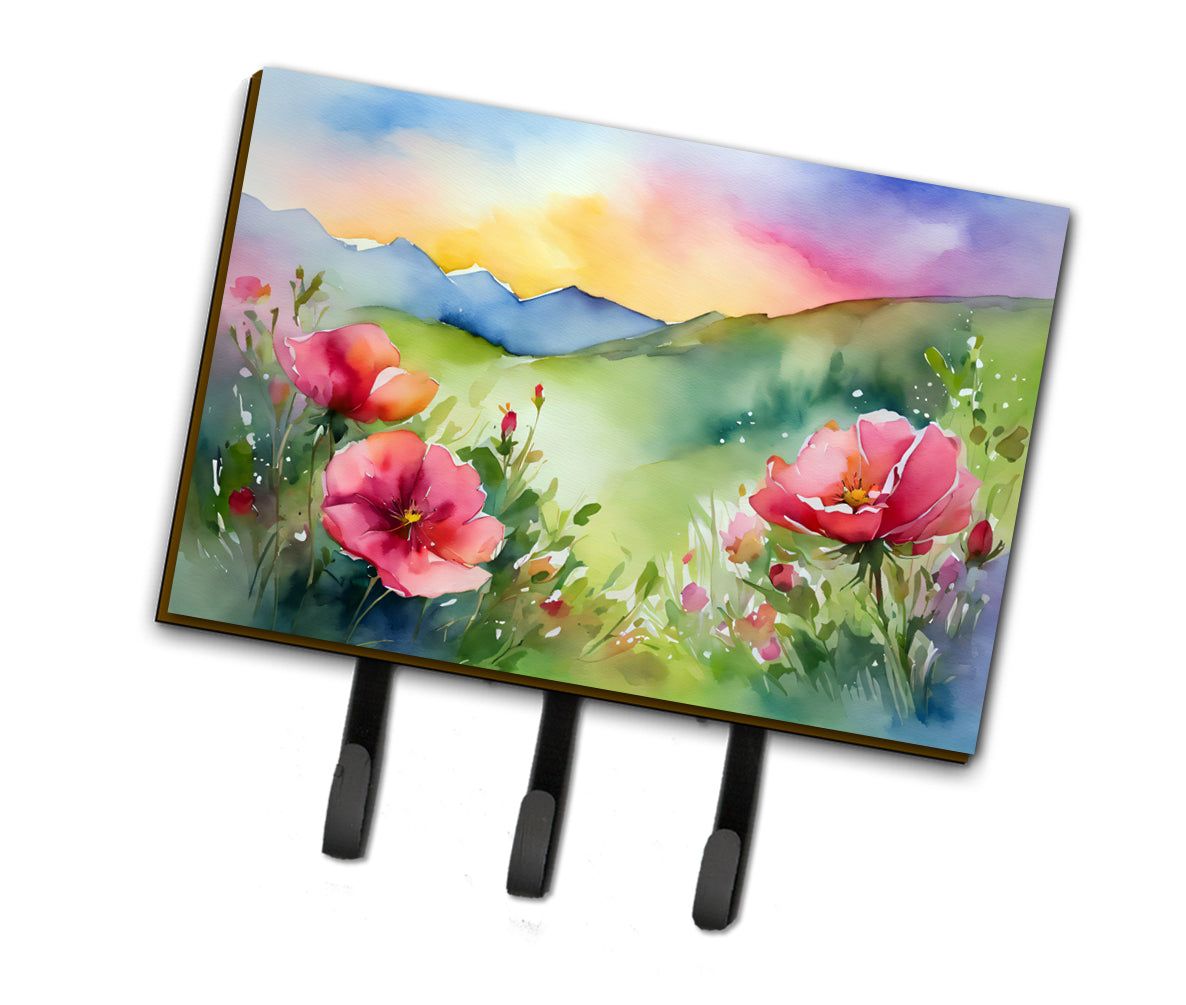 Buy this North Dakota Wild Prairie Roses in Watercolor Leash or Key Holder