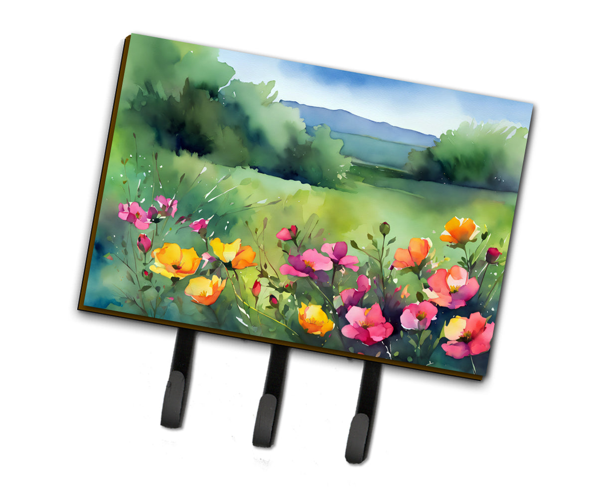 Buy this North Dakota Wild Prairie Roses in Watercolor Leash or Key Holder