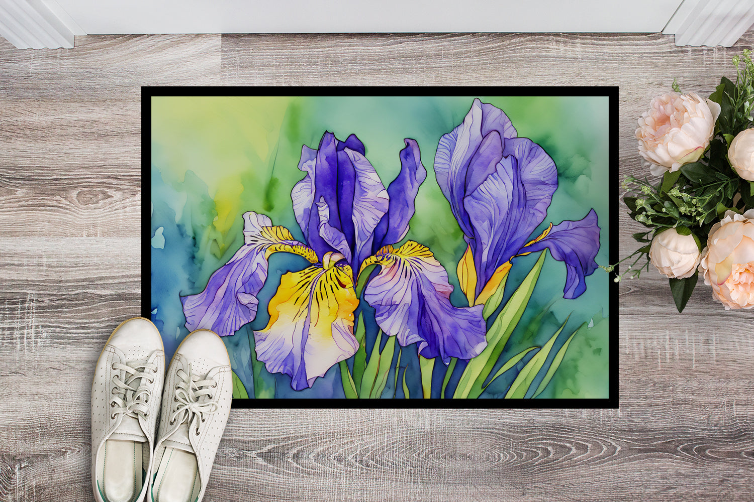 Buy this Tennessee Iris in Watercolor Indoor or Outdoor Mat 24x36