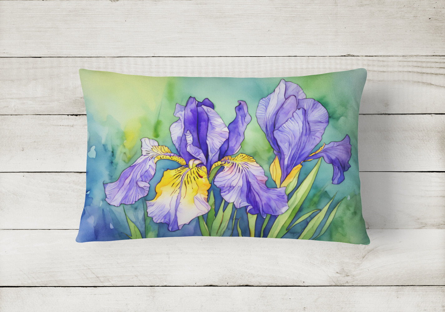 Buy this Tennessee Iris in Watercolor Fabric Decorative Pillow