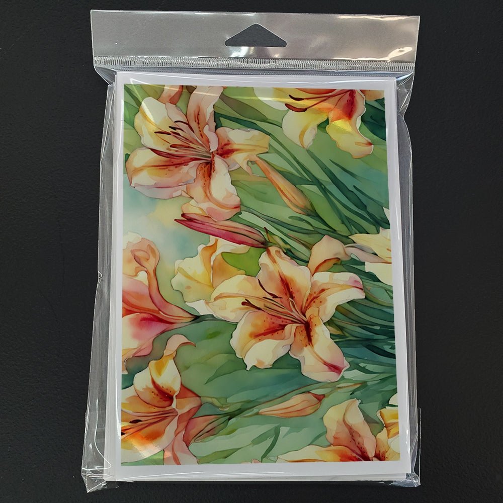 Utah Sego Lilies in Watercolor Greeting Cards and Envelopes Pack of 8  the-store.com.